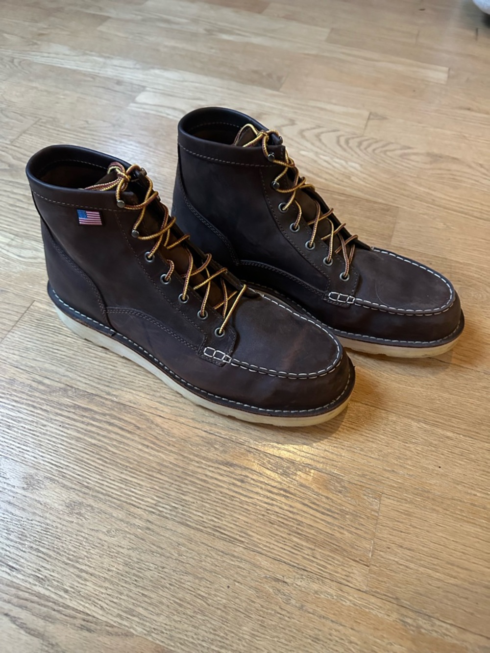 Danner Bull Run Moc Toe Work Boots - Steel Toe - Brown - Men’s US13 EE